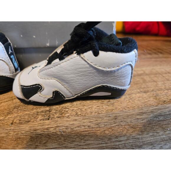 OG 1998 Rare Baby Nike Air Jordan XIV 14 What/Black - Picture 5 of 9